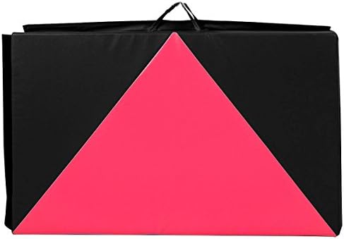 Pink/Black , 4'x10'x2" Gymnastics Mat Folding Panel Thick Gym Fitness Exercise
