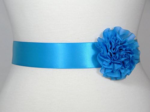 Turquoise Bridal Sash, Wedding Belt, Bridal Belt, Flower Girl Dress Sash, Bridesmaid Belt, Satin Sash, Wedding Dress Belt, Simple Sash POSY
