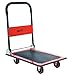 Push Cart Dolly AFT PRO USA Push Platform Truck Folding Rolling Flatbed Cart 360 Degree Swivel Wheels Foldable Handle (RED, 660LB)