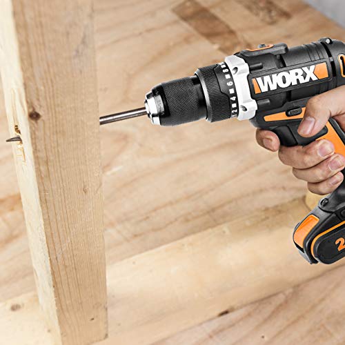 WORX WX183.1 Akkuschrauber 20V - 50Nm, 2-Gang-Getriebe und LED-Licht – Akkubohrschrauber Set zum Bohren und Schrauben… – Bild 6