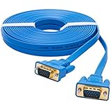 DTECH Ultra Slim Flat Computer Monitor VGA Cable 33 Feet in Blue 10m