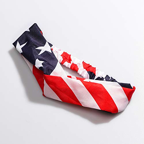 image for 15 PCS American Flag Headbands 4th of July USA Flag Printed Bandanas P