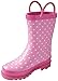 AccessoWear Girls Pink Butterfly Polka-Dot Rain Boots (10 M US Toddler)