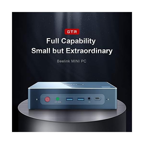 Beelink-GTR-Mini-PC-Windows-10-Pro-AMD-Ryzen-5-3550H-Processor-Up-to-37GHz-8GB-DDR4-RAM-256GB-SSD-Micro-Desktop-Computer-with-Dual-HDMIGigabit-EthernetWIFI-6Bluetooth-50 Beelink Ryzen Mini PC SER3 Windows 10 Pro with AMD Ryzen 7 3750H (16GB RAM, 512GB NVME SSD), 4K@60hz Triple Display Dual…