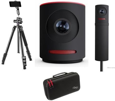 Mevo Live Event Camera by Livestream, Black - Bundle with Mevo Boost Livestream, Mevo Case for Live Event Camera - Takama 66" 3 Section Video Tripod with Fluid Head