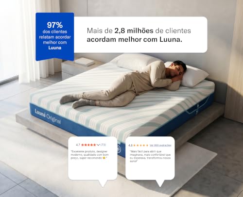 Colchão Queen Luuna Original Cooling Firme 26cm, 4 camadas, 10 Anos gar