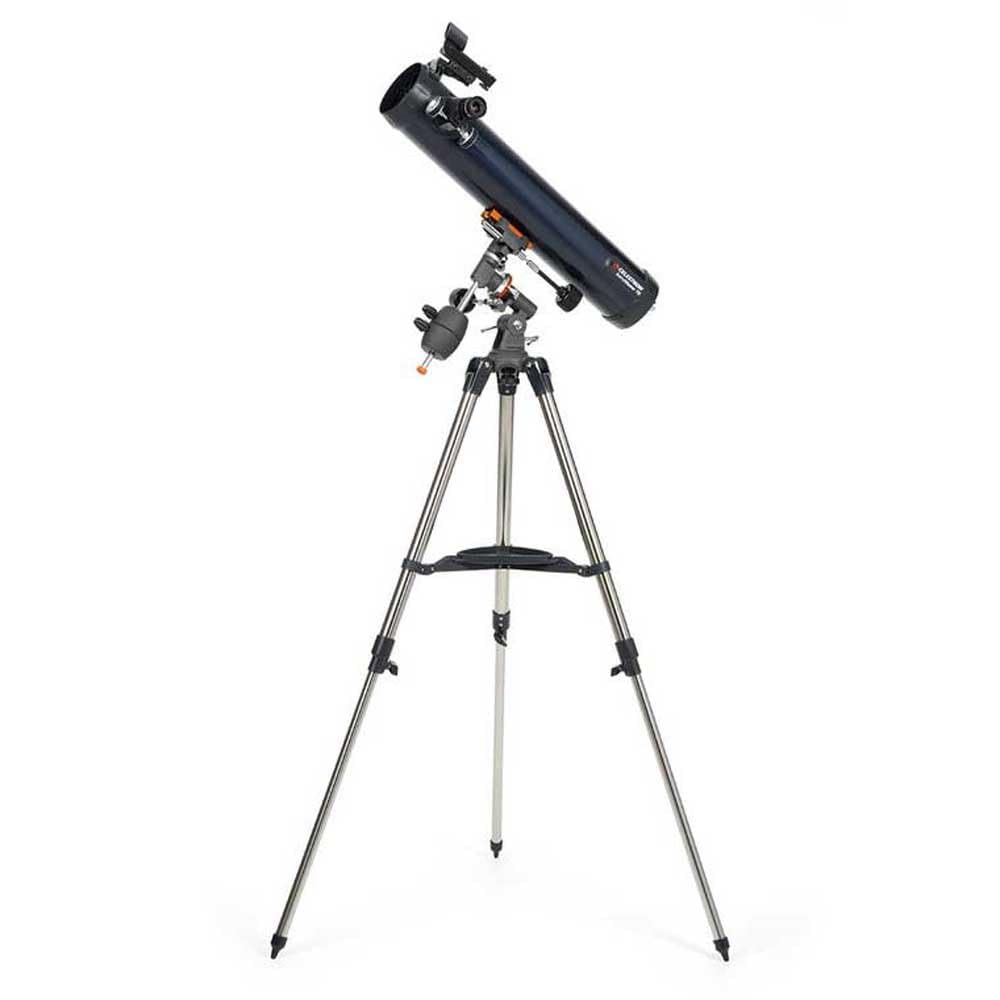 Celestron 31035 AstroMaster 76EQ Newtonian Reflector Telescope - includes Two Eyepieces, Height-adjustable Tripod and Deluxe Accessory Tray, Dark Blue — image 1