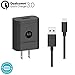Motorola TurboPower 18 QC3.0 Charger with 3.3 Foot USB-A to USB-C Cable for Moto Z, Z2, Z3, Z4, X4, Motorola One, One Power, G7, G7 Play, G7 Plus, G6, G6 Plus [NOT for G6 Play] (Retail Box)
