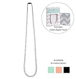 Goobie Baby Zoe Silicone Teething Necklace for Mom to Wear, Safe BPA Free Beads to Chew - Marble