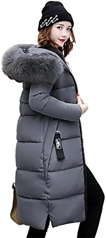 EASONDDD ダウンコート レディース ダウンジャケット 中綿コート 冬 アウター ファー フード ロング コート 着痩せ 無地 厚手 冬服 防寒着 おしゃれ あったか 女性用