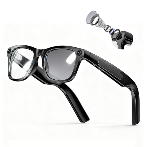 EarlySincere 4K AI Smart Glasses with Light Blocking Photochromic Lenses, Integrated ChatGPT AI Model, Real-Time Translation, HD Video Recording, Long Battery Life, Bluetooth 5.4 Wireless