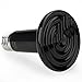 Pecute Reptile Heat Lamp 150W Infrared Ceramic Heater Natural Heat Emitter Appliances Lamp Bulb Pet Coop Grow Light 110V Black