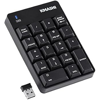 KMASHI Keypad 18 Keys Wireless Numeric Mini Keyboard Numpad 2.4G USB Number Pad