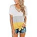 haoricu Women Blouse, Summer Women Casual Short Sleeve Patchwork Lace Solid Top T-Shirt