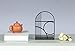NEUN WELTEN Unique Office Bookends - Modern Brand Design Metal Book Ends for Large and Tall Books (Black)