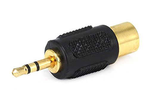 Monoprice 107145 2.5mm Stereo Plug to RCA Jack Adaptor, Gold Plated