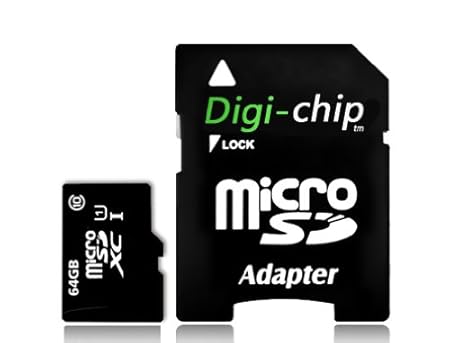 Digi-Chip Micro-SD-Speicherkarte, 64GB, Klasse 10, für HTC One M8, 8XT und One Max