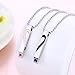 MMTTAO Couple Necklace Crown Bar His Queen Her King Matching Heart Sets Titanium Stainless Steel CZ Cubic Zirconia Puzzle Pendant Necklace for Women Men Promise Jewelry Gifts, His Queen Her King, 2Pcs