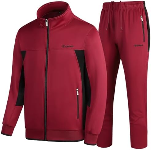 Floette Men Retro Windbreaker Track Suit Track Jacket Track Pant