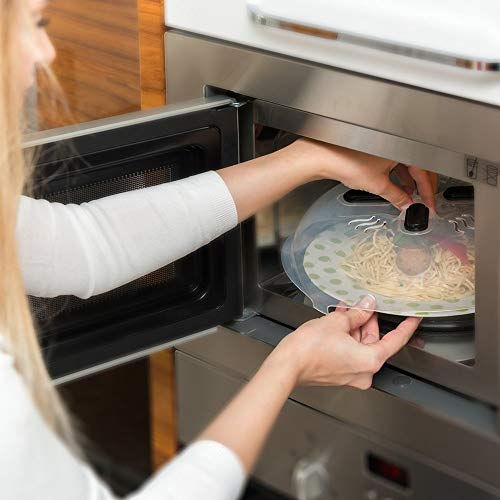 CLKJYF Microwave Cover for Food, Magnetic Microwave Splatter Guard Lid, Microwave Plate Cover with Steam Vents, Cover for Food