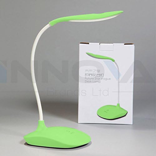 Innova LED Clamp Lamp Green USB Flexible Reading Bed Laptop Desk Light 360° Tube