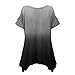 Huiyuzhi Womens Cold Shoulder Off Shirt Short Sleeve Tunic Top, Black, XL