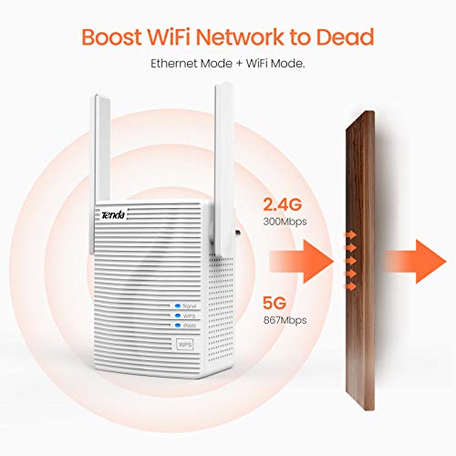 Tenda AC1200 WiFi Range Extender Gigabit WiFi Repeater with 100 Mbps