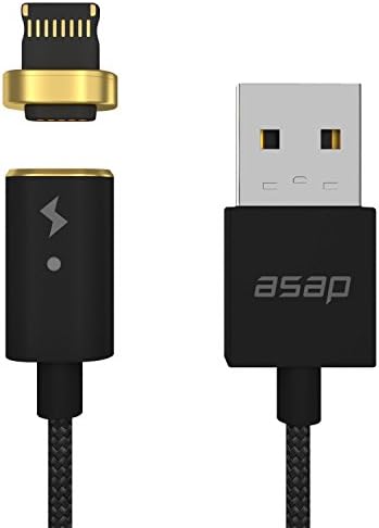 ASAP X-Connect Cable set Lightning (Apple) Cross Device Compatible Magnetic Data Transfer Fast Charge 3.94ft Cable for iPhone/iPad (Black)