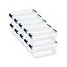HOMZ Plastic Storage Tote Box, with Lid, Latching Handles, 7.5 Quart, Clear, Stackable, 10-Pack