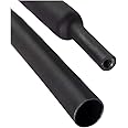 Kable Kontrol Heat Shrink Tubing - 1/16" Inch - 50 Ft Long, Black Polyolefin - 2:1 Ratio Industrial Shrink Tube & Cable Sleev