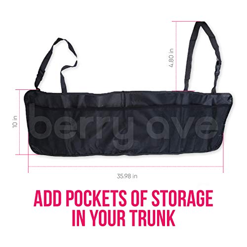 Berry Ave Car Trunk Organizer – with Large Storage and Protection – Car Trunk Storage with 12 Compartments for Holding Food, Drinks, Tablets, Toys, and More