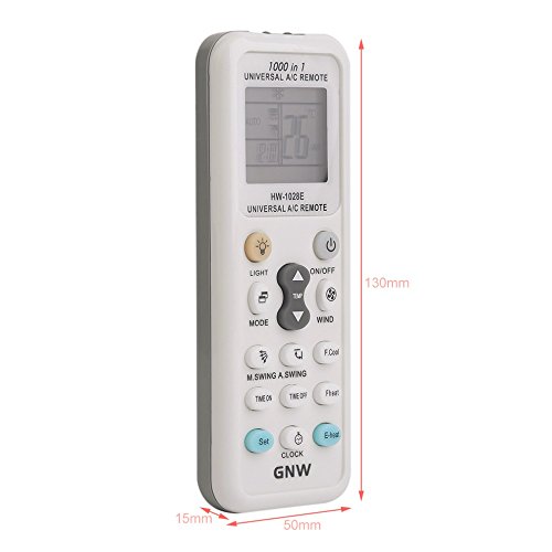 GNW Universal A/C Air Conditioner Conditioning Remote Control Controller 1000 in 1 for MITSUBISHI TOSHIBA HITACHI FUJITSU DAEWOO LG SHARP SAMSUNG ELECTROLUX SANYO - Thumbnail 5