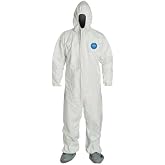DuPont Tyvek 400 TY122S Disposable Protective Coverall Hood, Boots