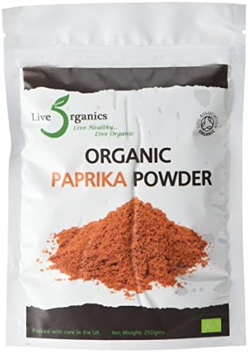 Live Organics Organic Paprika Powder 250g - (Certified Organic)