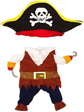 Misula Cool Caribbean Pirate Pet Halloween Costume for Small to Medium Dogs / Cats (Medium Size)