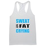 FTD Apparel Women's Sweat is Fat Crying Racerback Tank Top