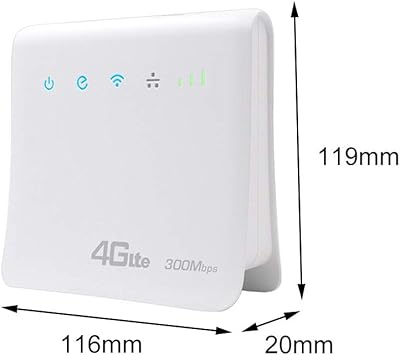 Router Wi-Fi condiviso da 300 Mbit/s, 4G LTE, senza fili, modem 3G 4G,  router per casa, antenna interna Dual WLAN, nessuna configurazione  necessaria, Bianco: Amazon.it: Fai da te