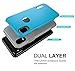 iPhone X Case, TOTU [Scratch Resistant] Slim Dual Layer Drop Protection Shockproof Enhanced Grip Case Fit for Apple iPhone X / 10 2017 Hybrid Hard PC Back Cover + Soft TPU Inner - Cyan Blue/Haze Gray