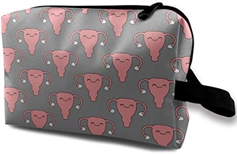 Cartoon Uterus Pink Portable Make-up Receive Bag Hand Cosmetic Bag Makeup Bag Sewing Kit Medicine Bag Cosmetic Bag