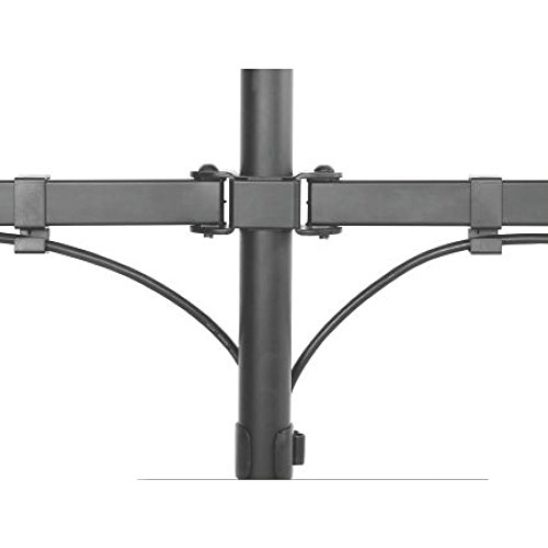 ELG, T1224N, Suporte Ergonômico Articulado de Mesa para 2 Monitores de 17'' a 32'' com Peso Máximo de 8kg em Cada Braço, Produto Ergonômico, Preto