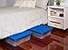HOMZ Plastic Underbed Storage, Snap Lock White Lids, 41 Quart, Clear, Stackable, 6-Pack