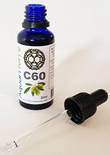 C60 Carbon Oil - 30ml Finest Quality Pure Carbon 60 99.9+% Fully Saturated in Cold Pressed Low Acidity Organic Extra Virgin Olive Oil - by AquariTerre