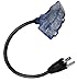 CW43530 Webber PRO-SERIES 2.5FT Extension Cable NEMA5-15P PLUG TO Triple Receptacle Block ILLUMINATED (Free Economy & Standard Shipping)