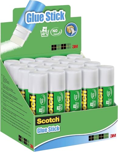 Scotch Permanent Glue Stick, 20 Sticks per Display, 21 g per Stick