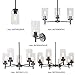 VINLUZ Contemporary 5-Light Large Chandeliers Oil Rubbed Bronze Modern Lighting Fixtures Hanging Clear Glass Shades Pendant Lighting for Dining Room Living Room Kitchen