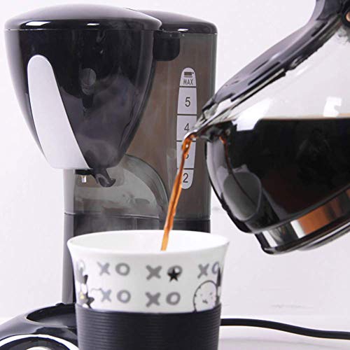 JSMY Filterkaffeemaschine/Filterkaffeemaschine mit Glaskessel/abnehmbarem Trichter für einfache Reinigung,800 ml,schwarz – Bild 6
