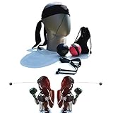 React reflex ball for kids and adults. Fight ball boxing equipment training set. Boxing ball on string for fitness, speed, hand eye coordination, agility and fun. 1size fit all headband with jump rope