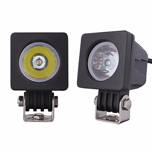 TOMALL 2 X 2 10W 1000lm CREE LED Work Light Square Shape Spot Beam Driving Light for Motorbike Off-road