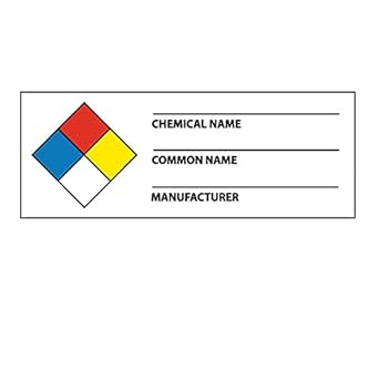 Nmc Right-To-Know Label - Nfpa Chemical Label - 3-7/8 X1-1/2 ...
