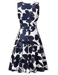 GUBERRY Vestido de mujer con cuello en V profundo sin mangas, cruzado, casual, con bolsillos